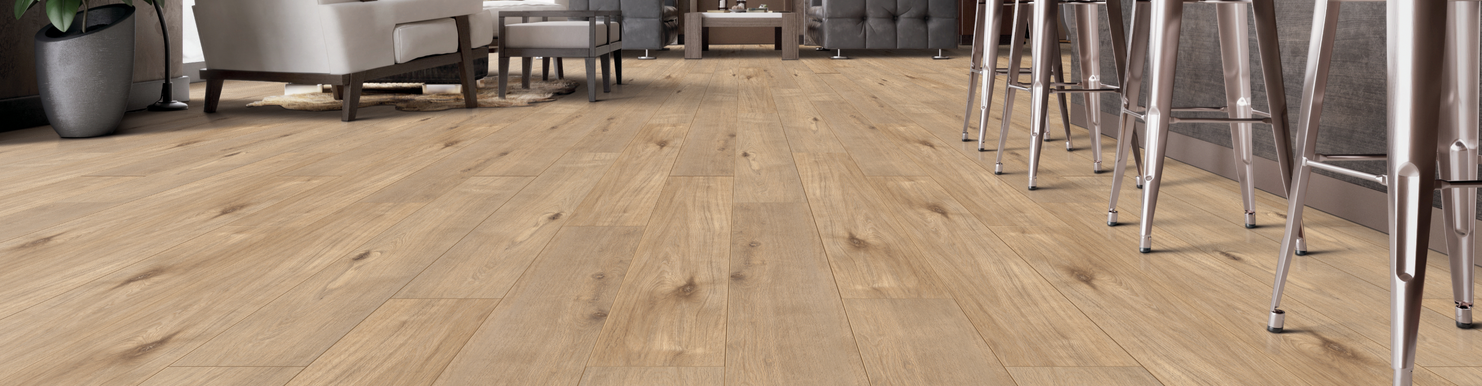 Durable Laminate Flooring in Kitchen